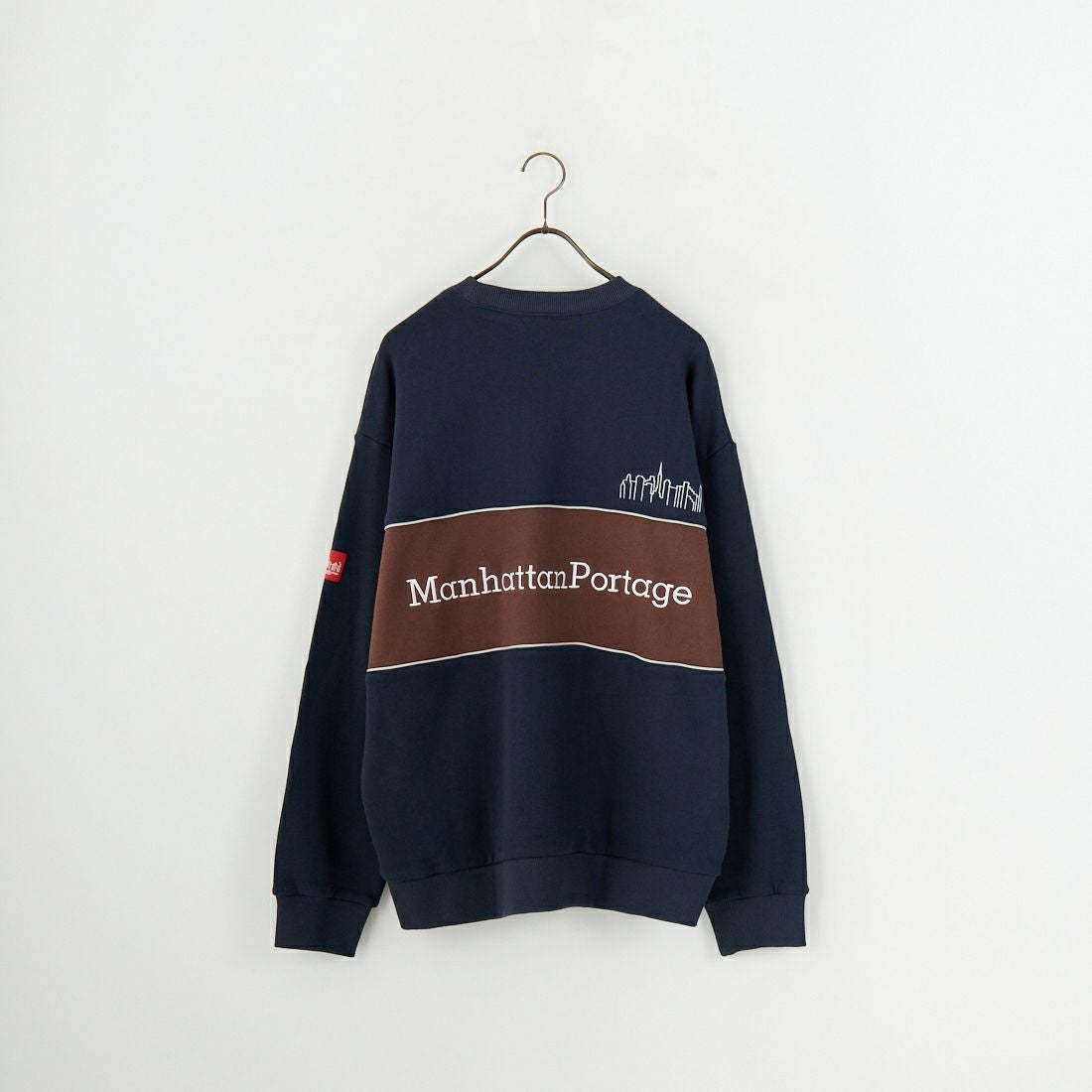 MANHATTAN PORTAGE [マンハッタンポーテージ] 別注 バック切替デザイン クルーネックスウェット [25FWMP-IN72-JF] NAVY