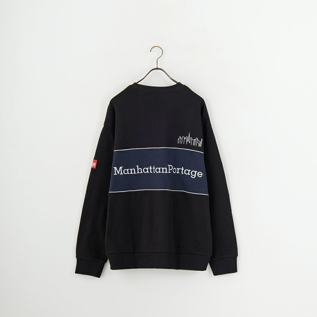 MANHATTAN PORTAGE [マンハッタンポーテージ] 別注 バック切替デザイン クルーネックスウェット [25FWMP-IN72-JF] BLACK