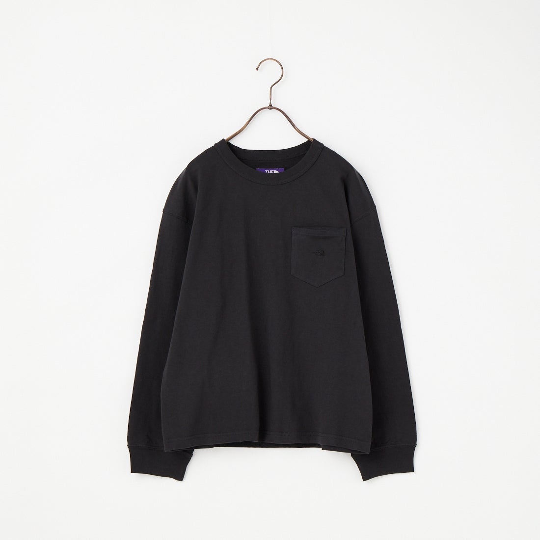 THE NORTH FACE PURPLE LABEL [ザ ノースフェイス パープルレーベル] 8オンスフィールド ロングスリーブポケットTシャツ [N25FT063] K BLACK
