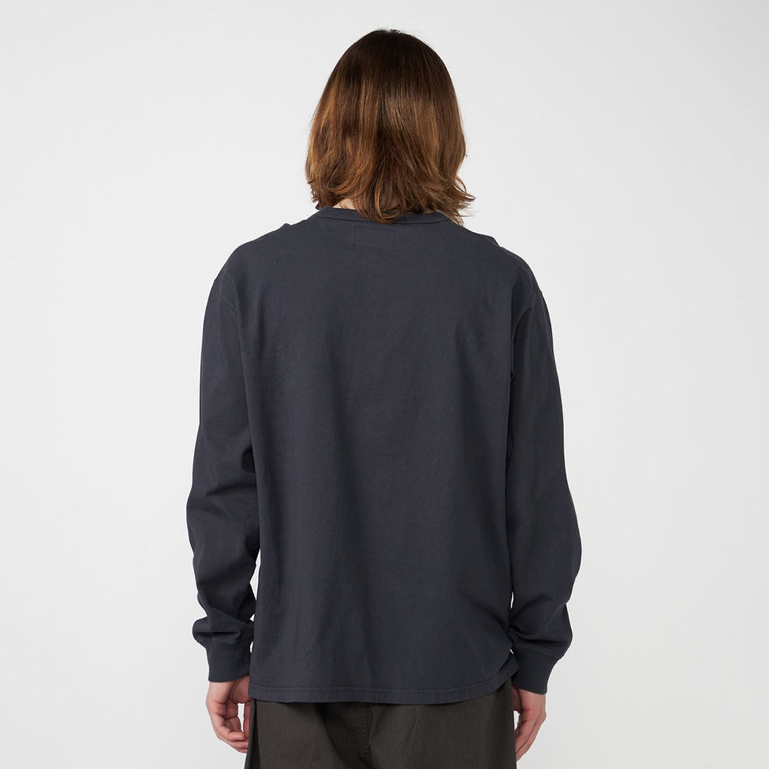 THE NORTH FACE PURPLE LABEL [ザ ノースフェイス パープルレーベル] 8オンスフィールド ロングスリーブポケットTシャツ [N25FT063] AH ASPHALT &&モデル身長：179cm 着用サイズ：M&&