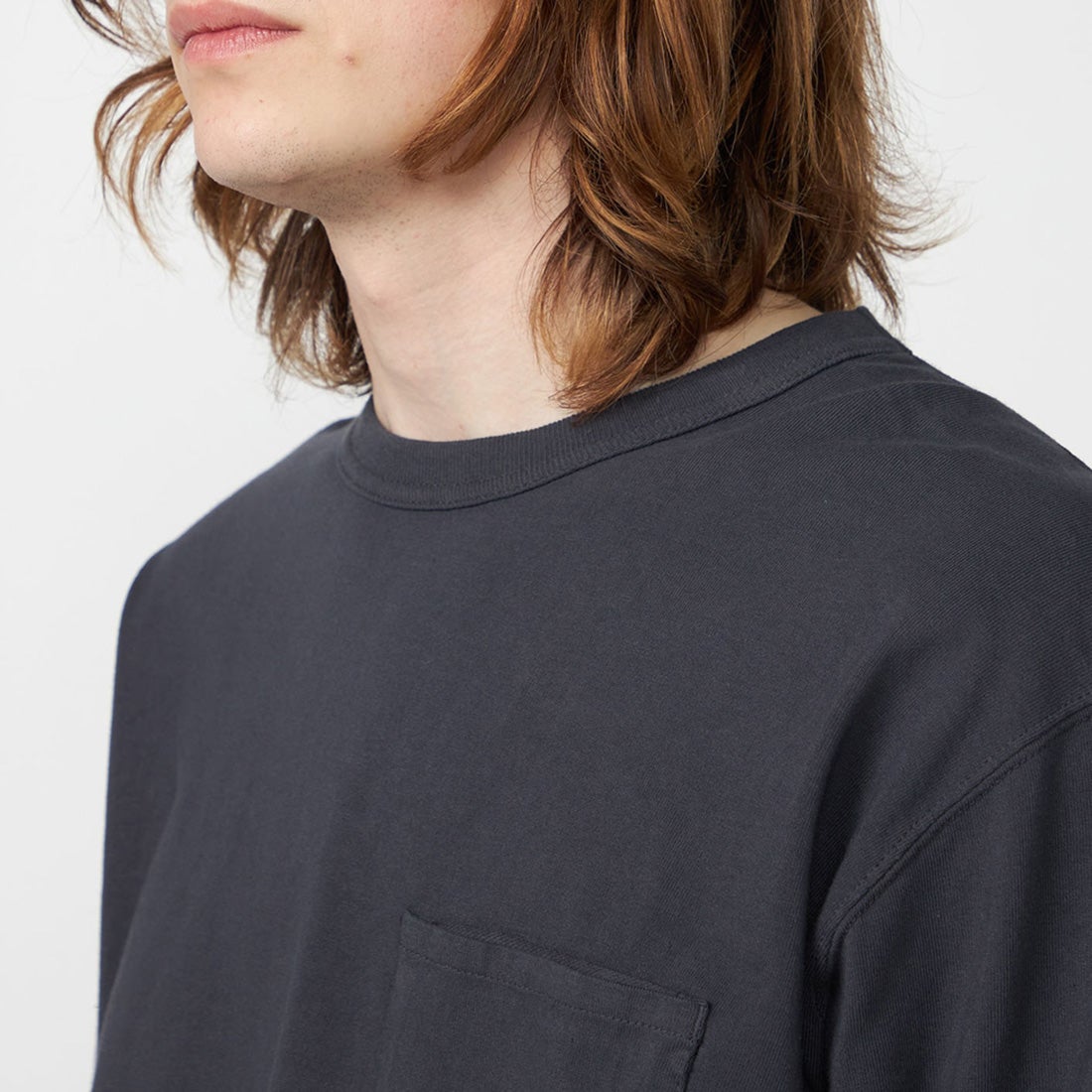 THE NORTH FACE PURPLE LABEL [ザ ノースフェイス パープルレーベル] 8オンスフィールド ロングスリーブポケットTシャツ [N25FT063] AH ASPHALT &&モデル身長：179cm 着用サイズ：M&&