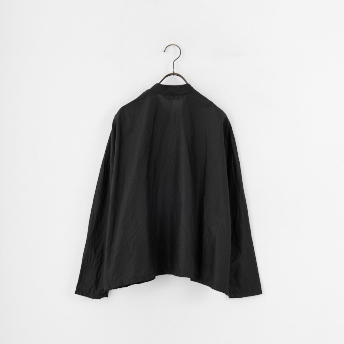 mizuiro ind [ミズイロインド] レーススタンドカラーワイドシャツ [1-239005] 99 BLACK