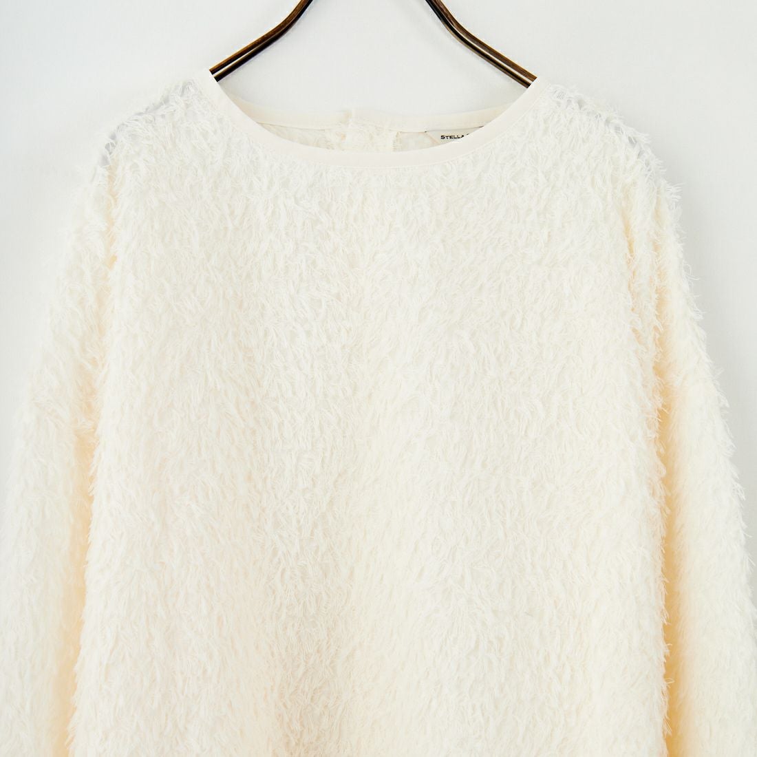 STELLA CIFFON [ステラシフォン] シアーカットジャガードブラウス [ST3-26406] 02 WHITE