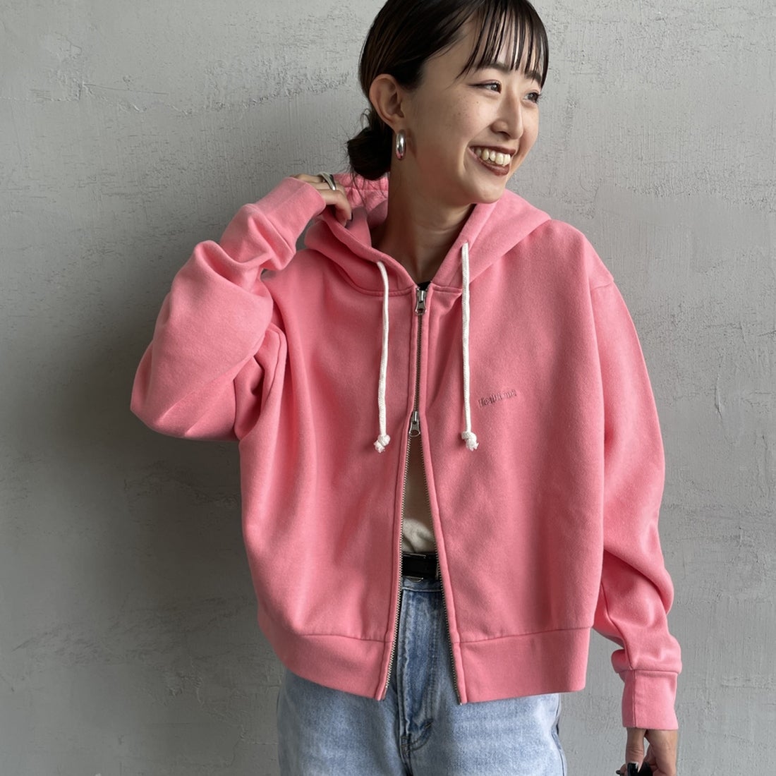 PINK&&モデル身長：150cm 着用サイズ：F&&