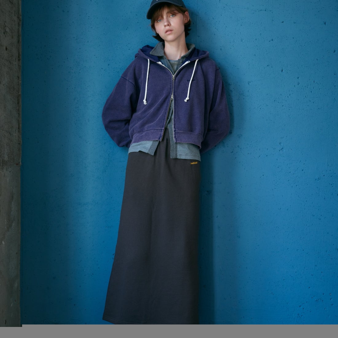 Health knit [ヘルスニット] 別注 ショート丈 クラシックスウェットジップパーカー [HR25F-L270IN-JF] NAVY