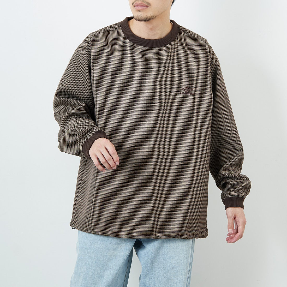 UMBRO [アンブロ] 別注 ワンポイント刺繍ロゴ ドローコードスウェット