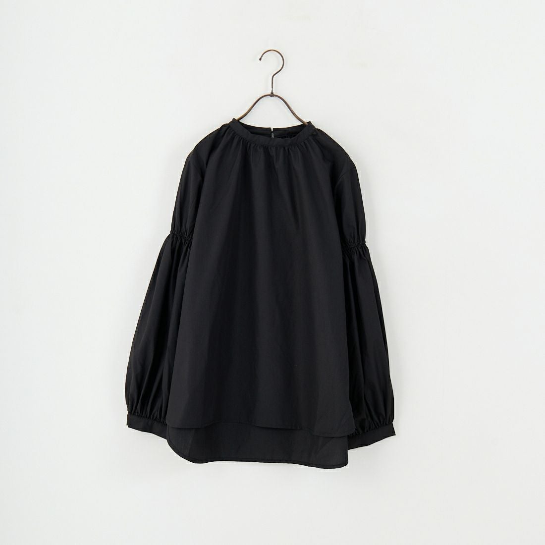 USINE [ユジーヌ] 袖ボリュームチュニックブラウス [IN2-SH-5] BLACK