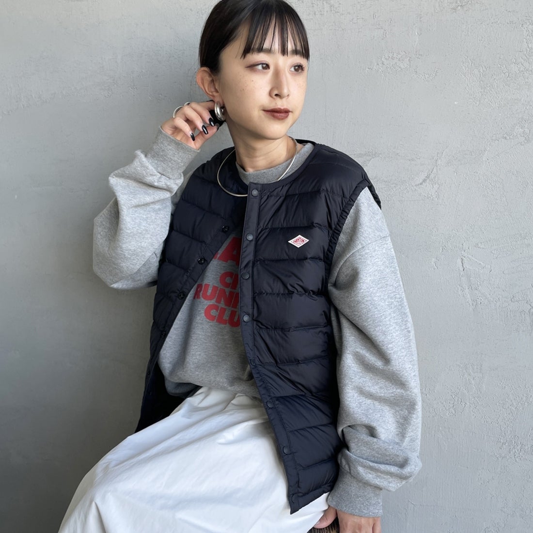 BLACK&&モデル身長：150cm 着用サイズ：S&&