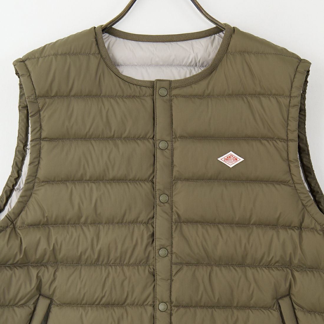 DANTON [ダントン] インナーダウン クルーネックベスト [DT-A0002RRT] OLIVE