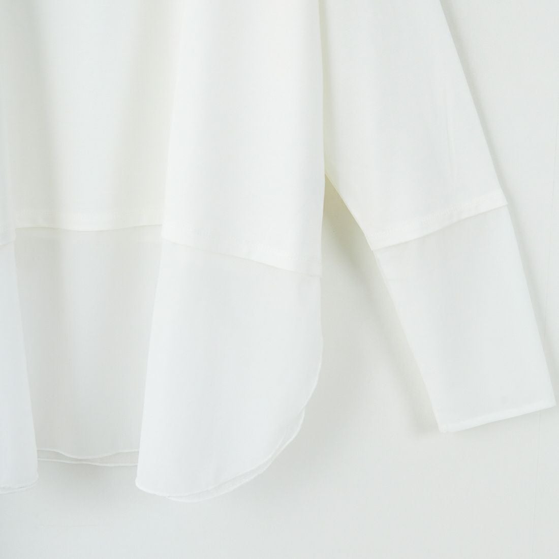 Maison de L'allure [メゾン ドゥ ラリュール] シアーレイヤード 裾ラウンドプルオーバー [M25132008] 02 OFF