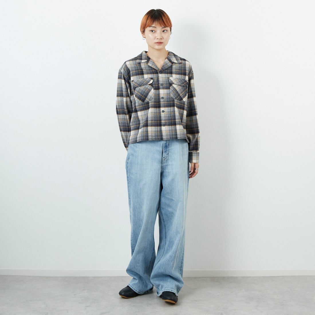 PENDLETON [ペンドルトン] オープンカラーシャツ [5475-1100] 28 OFF/MUS &&モデル身長：160cm 着用サイズ：S&&