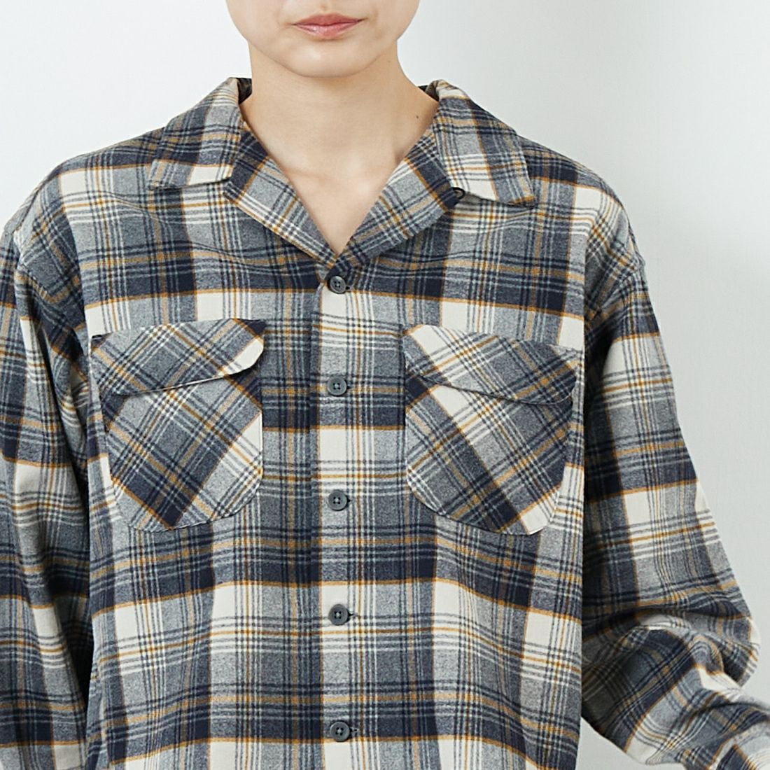 PENDLETON [ペンドルトン] オープンカラーシャツ [5475-1100] 28 OFF/MUS &&モデル身長：160cm 着用サイズ：S&&