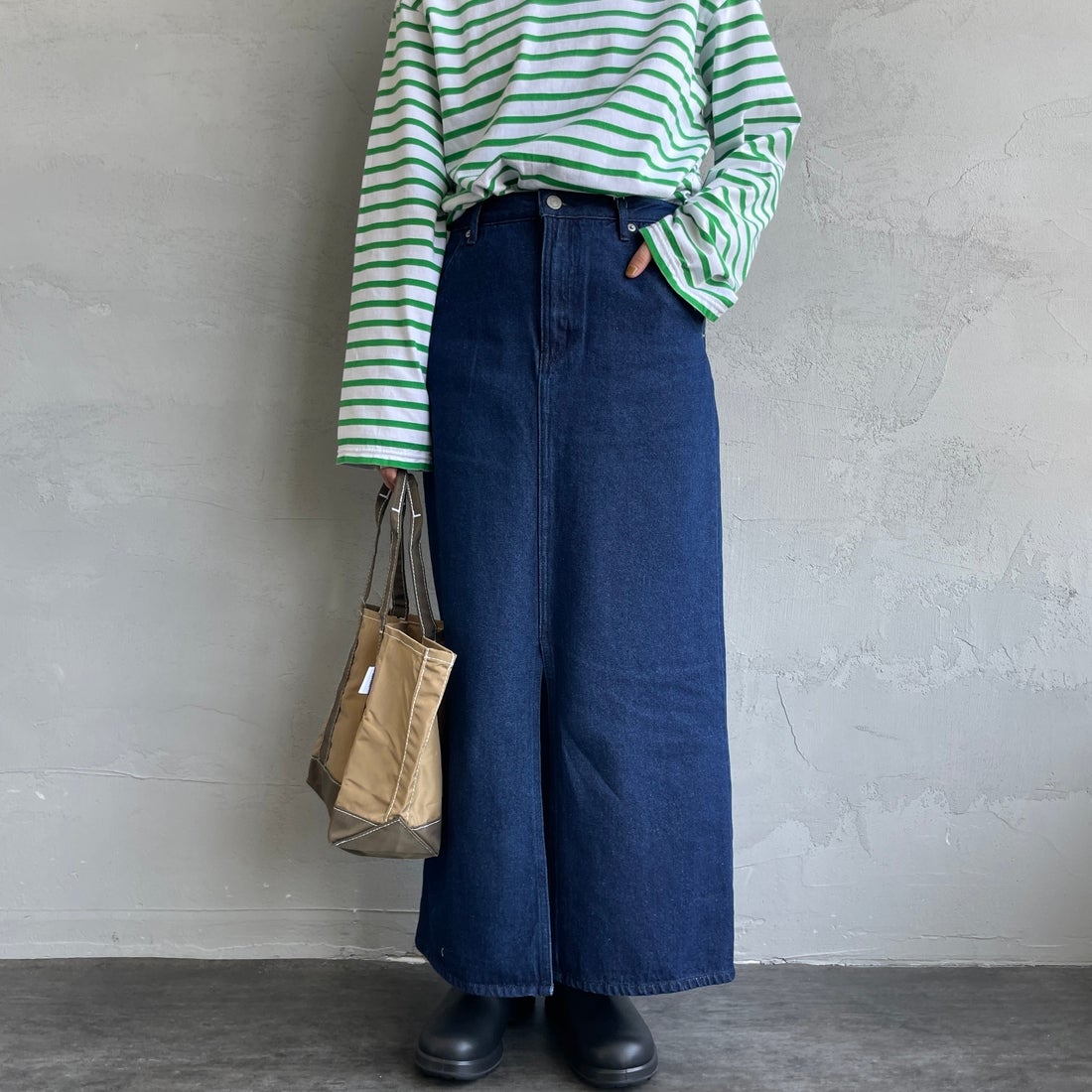 Jeans Factory Clothes [ジーンズファクトリークローズ] コットンデニムナロースカート [JFC-254-066] ONE WASH	&&モデル身長：158cm 着用サイズ：S&&