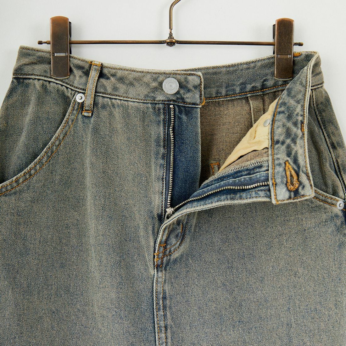 Jeans Factory Clothes [ジーンズファクトリークローズ] コットンデニムナロースカート [JFC-254-066] T.ACID BLU