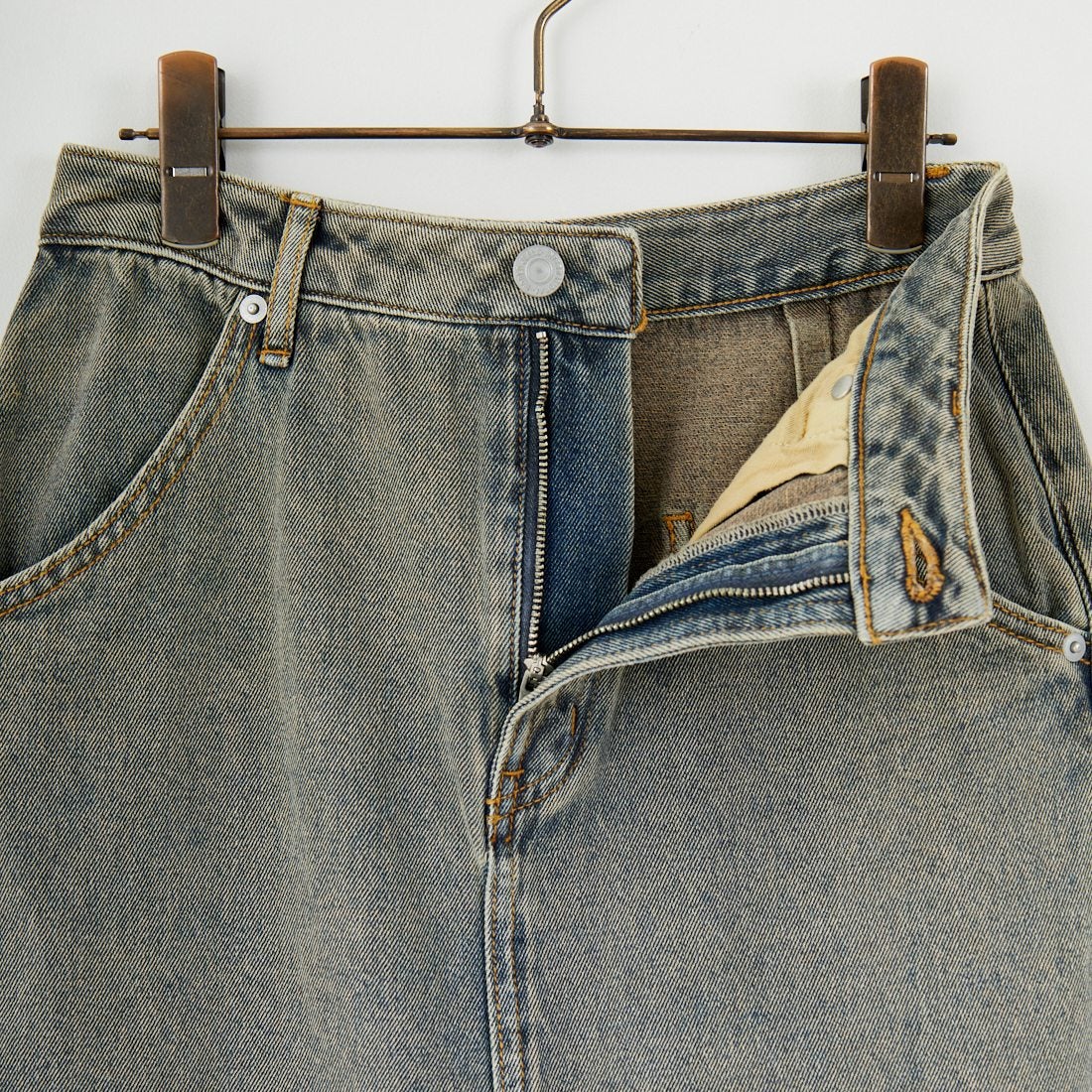 Jeans Factory Clothes [ジーンズファクトリークローズ] コットンデニムナロースカート [JFC-254-066] T.ACID BLU