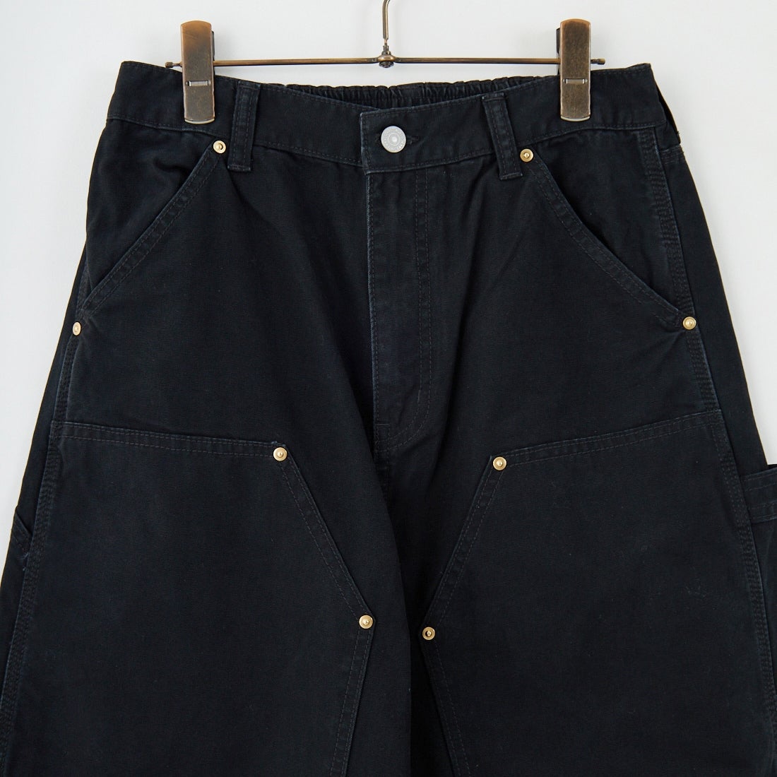 Jeans Factory Clothes [ジーンズファクトリークローズ] STANDARD ダブルニーダックカーブペインターパンツ [JFC-254-064] BLACK