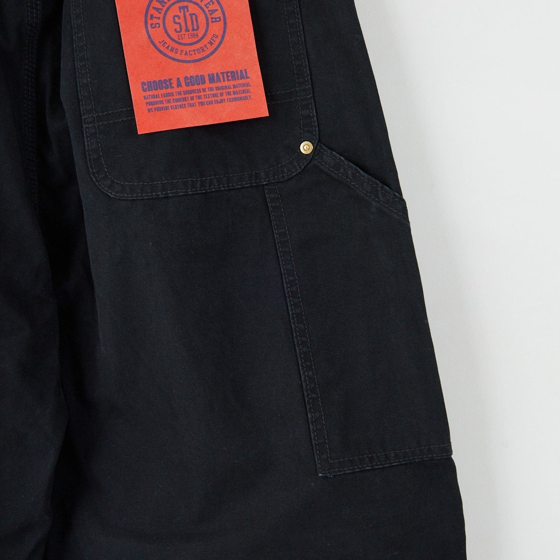Jeans Factory Clothes [ジーンズファクトリークローズ] STANDARD ダブルニーダックカーブペインターパンツ [JFC-254-064] BLACK