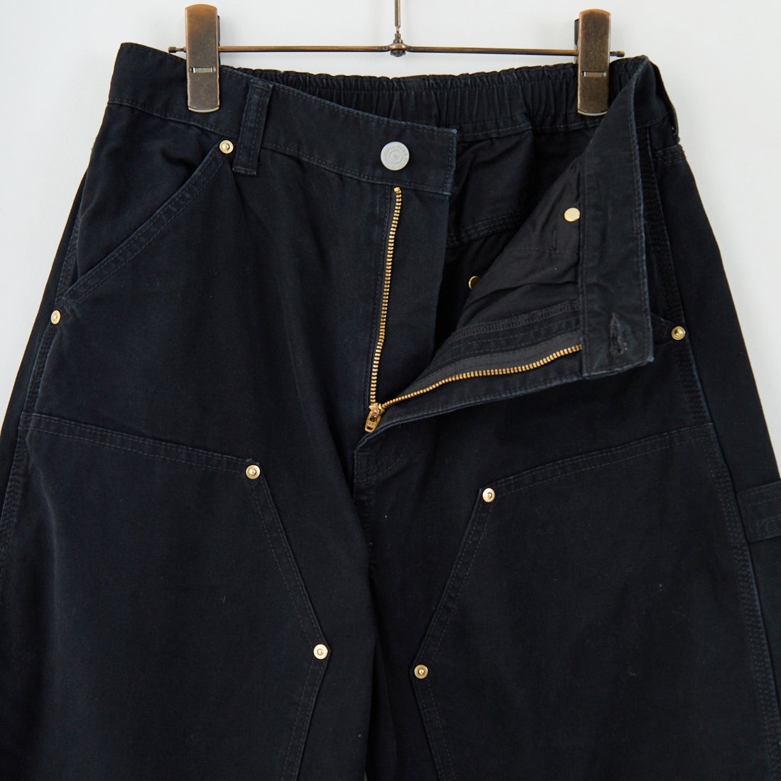 Jeans Factory Clothes [ジーンズファクトリークローズ] STANDARD ダブルニーダックカーブペインターパンツ [JFC-254-064] BLACK