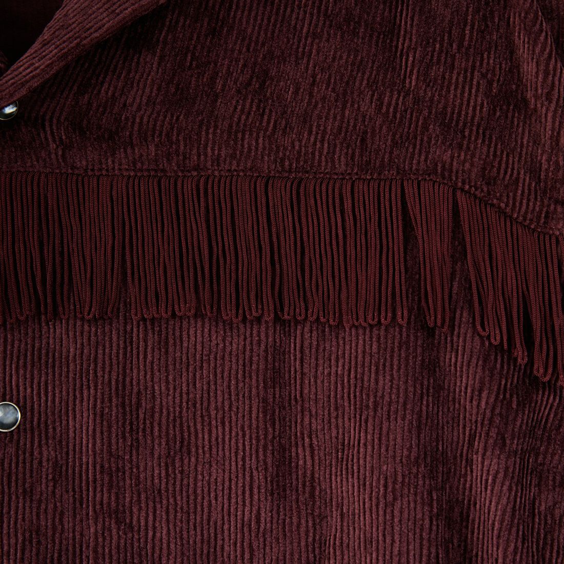 Needles [ニードルズ] フリンジオープンカラーシャツ [RW261] B BURGUNDY