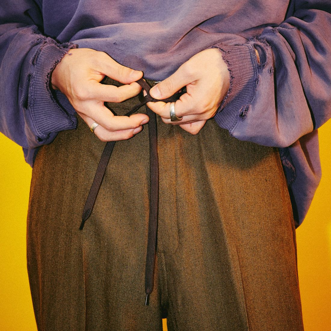 Dickies [ディッキーズ] 別注 ヘリンボーン グランパワークパンツ [253M401N01-JF] BROWN