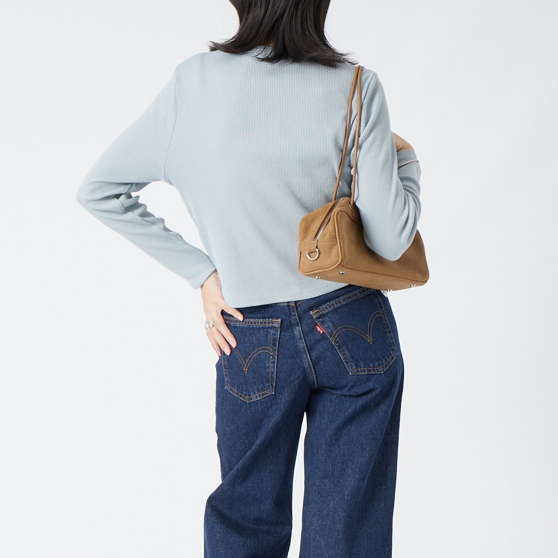 LACOSTE [ラコステ] リブジャージカーディガン [SF010] LEP SHELL &&モデル身長：162cm 着用サイズ：36&&