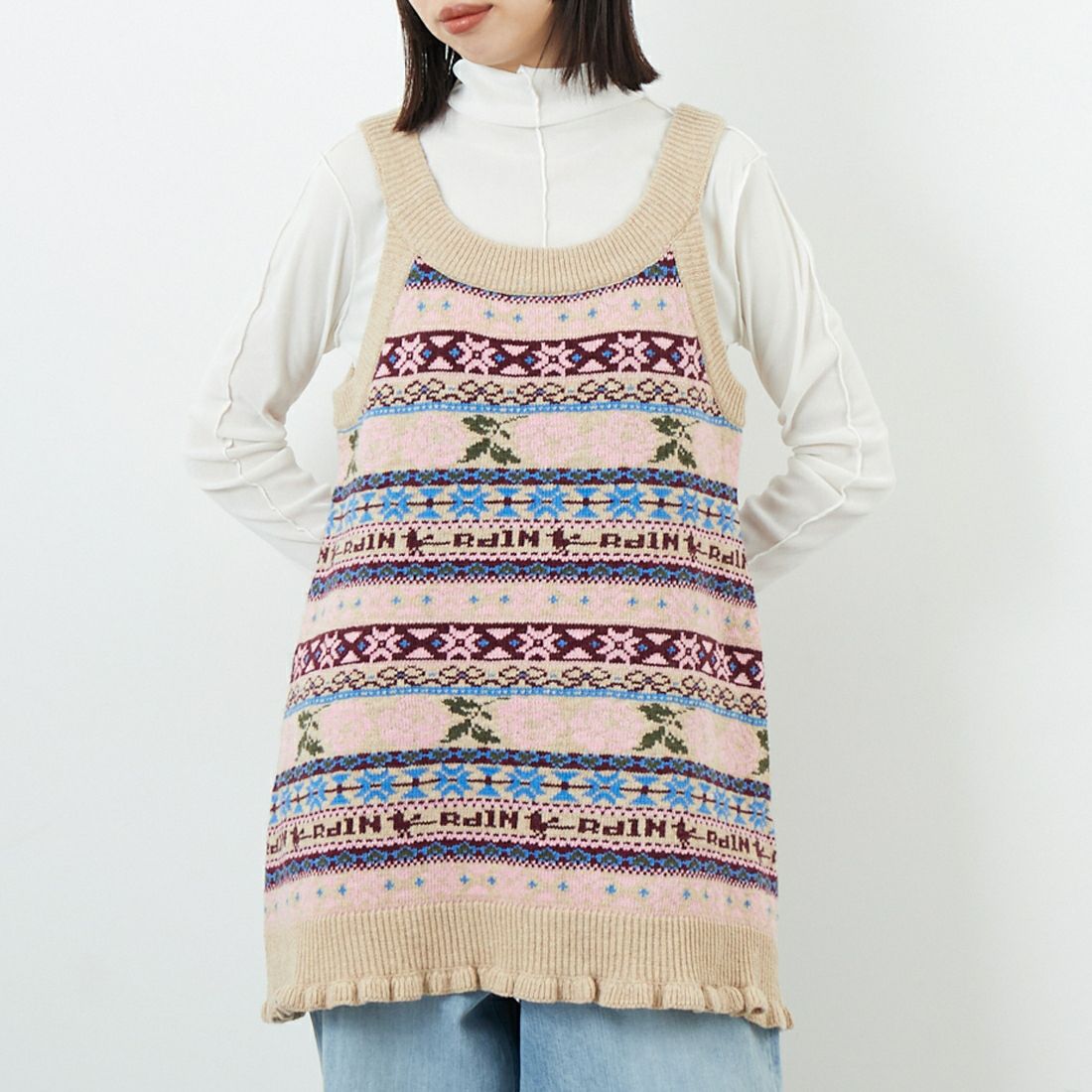 A BEIGE&&モデル身長：162cm 着用サイズ：ONE SIZE&&