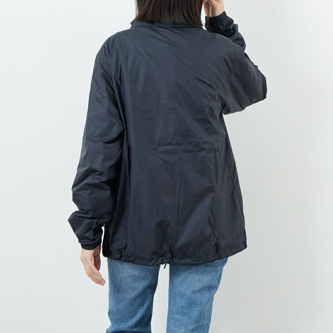 NIKE [ナイキ] コーチジャケット [FN3317] 010 ﾌﾞﾗｯｸ &&モデル身長：162cm 着用サイズ：S&&