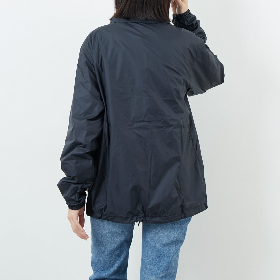 NIKE [ナイキ] コーチジャケット [FN3317] 010 ﾌﾞﾗｯｸ &&モデル身長：162cm 着用サイズ：S&&
