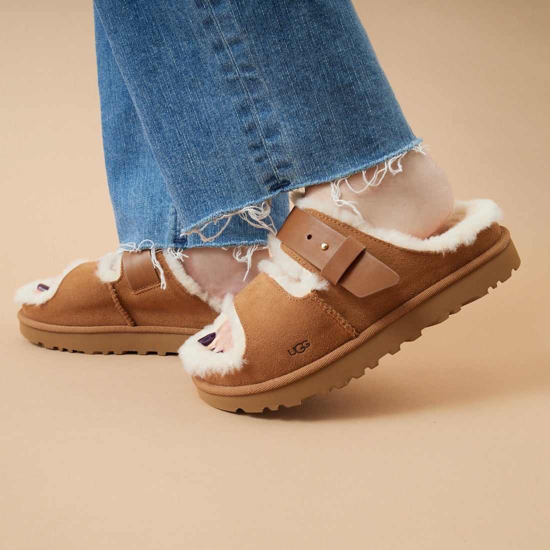 UGG [アグ] グリーンポート ストラップスライド [1167611] CHESTNUT