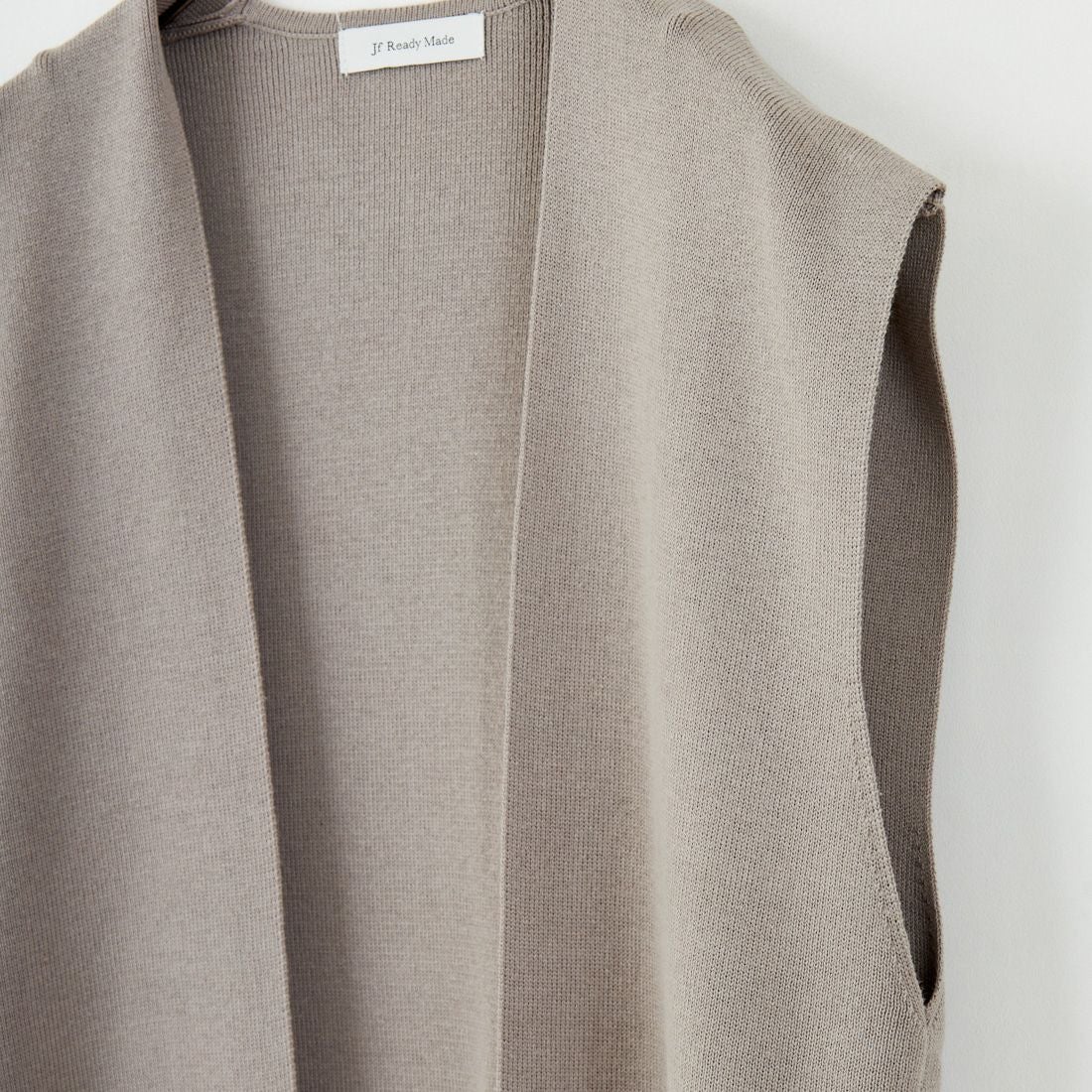Jf Ready Made [ジェイエフレディメイド] 総針編み 前開きベスト [3105204] 714 ｸﾞﾚｰｼﾞ