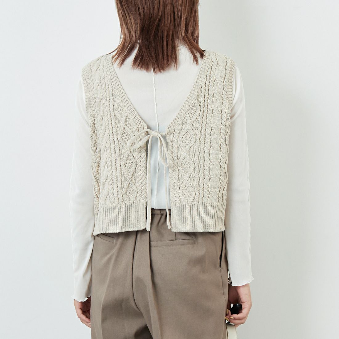 Jf Ready Made [ジェイエフレディメイド] 2WAYケーブルニットベスト