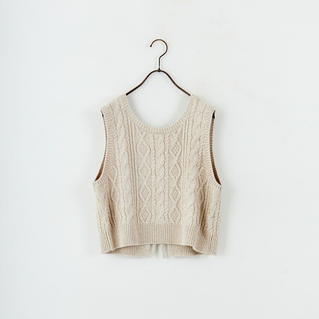 Jf Ready Made [ジェイエフレディメイド] 2WAYケーブルニットベスト [3105201] 711 Lﾍﾞｰｼﾞ