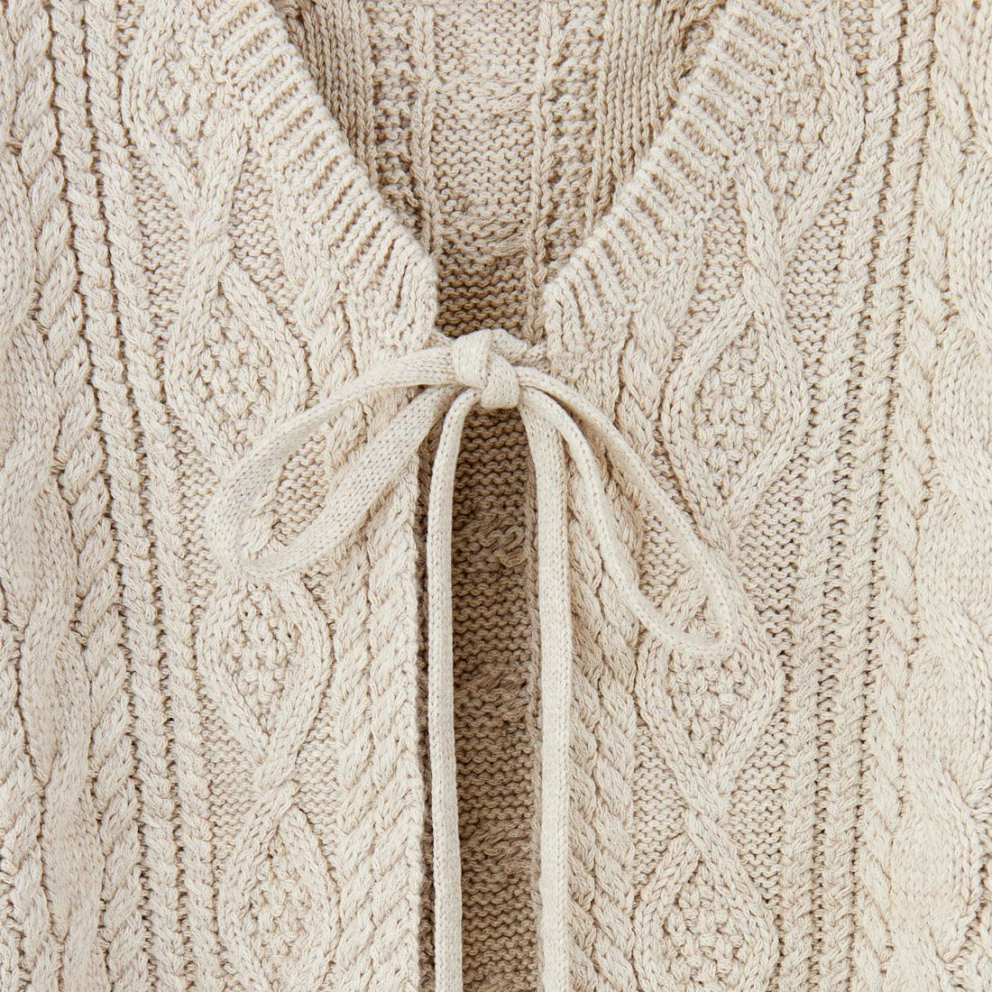 Jf Ready Made [ジェイエフレディメイド] 2WAYケーブルニットベスト [3105201] 711 Lﾍﾞｰｼﾞ