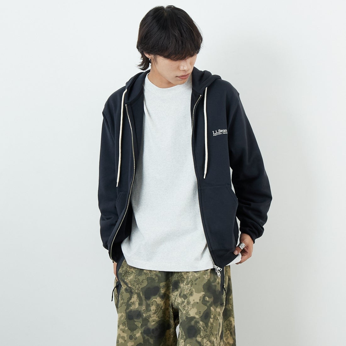 L.L.BEAN [エルエルビーン] PORTAGE フルジップフーデッドスウェット