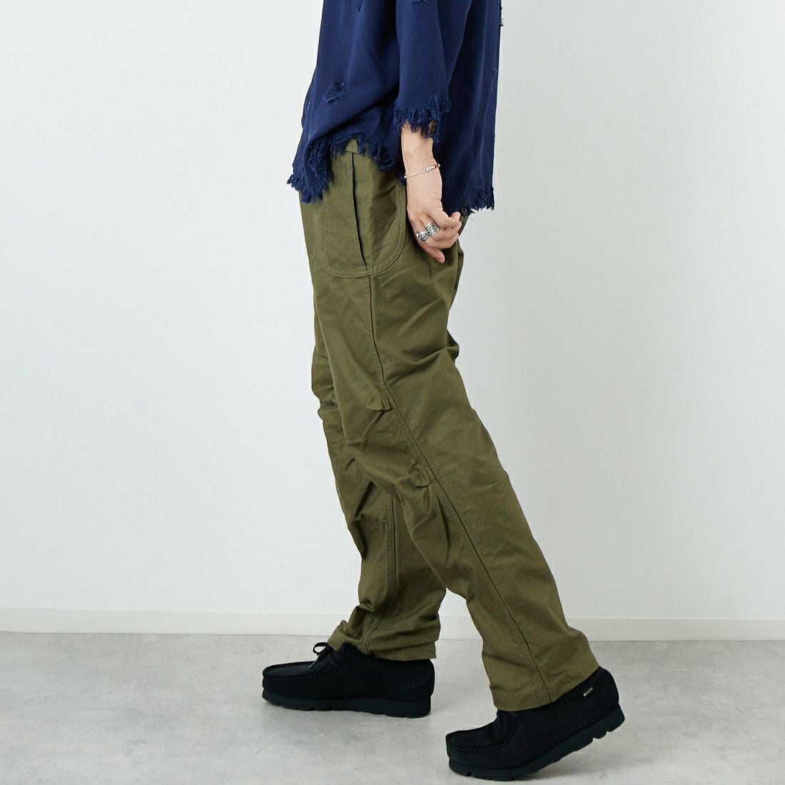 A VONTADE [アボンタージ] ファティーグトラウザーズ [VTD-0485-PT2] 1 OLIVE &&モデル身長：179cm 着用サイズ：L&&