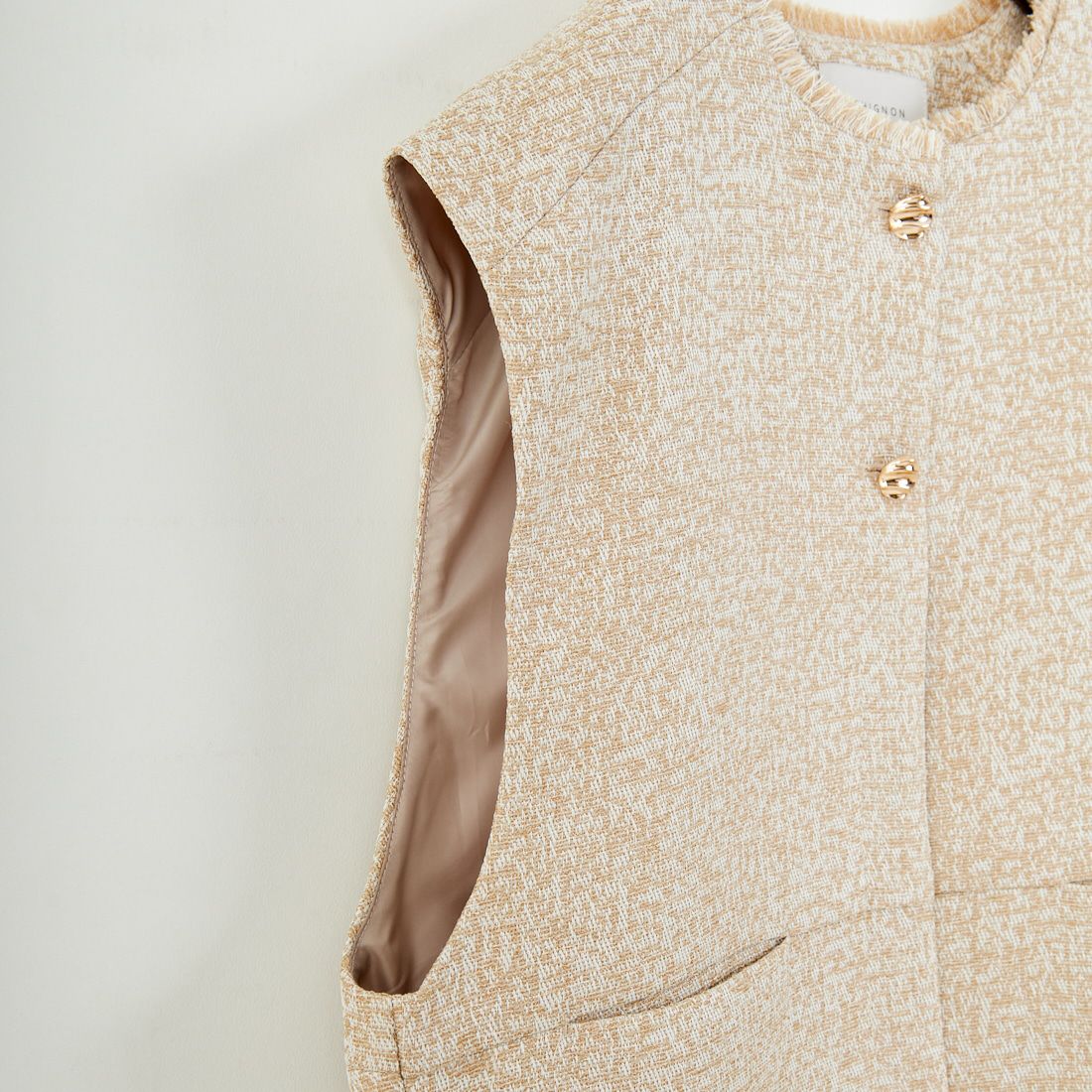 CHIGNON [シニヨン] ツイードショートベスト [4654-037MK] L.BEIGE