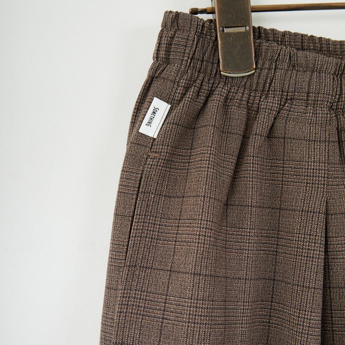 SOMETHING [サムシング] ウエストゴムSLワイドパンツ [SN9005] 5912 BRN