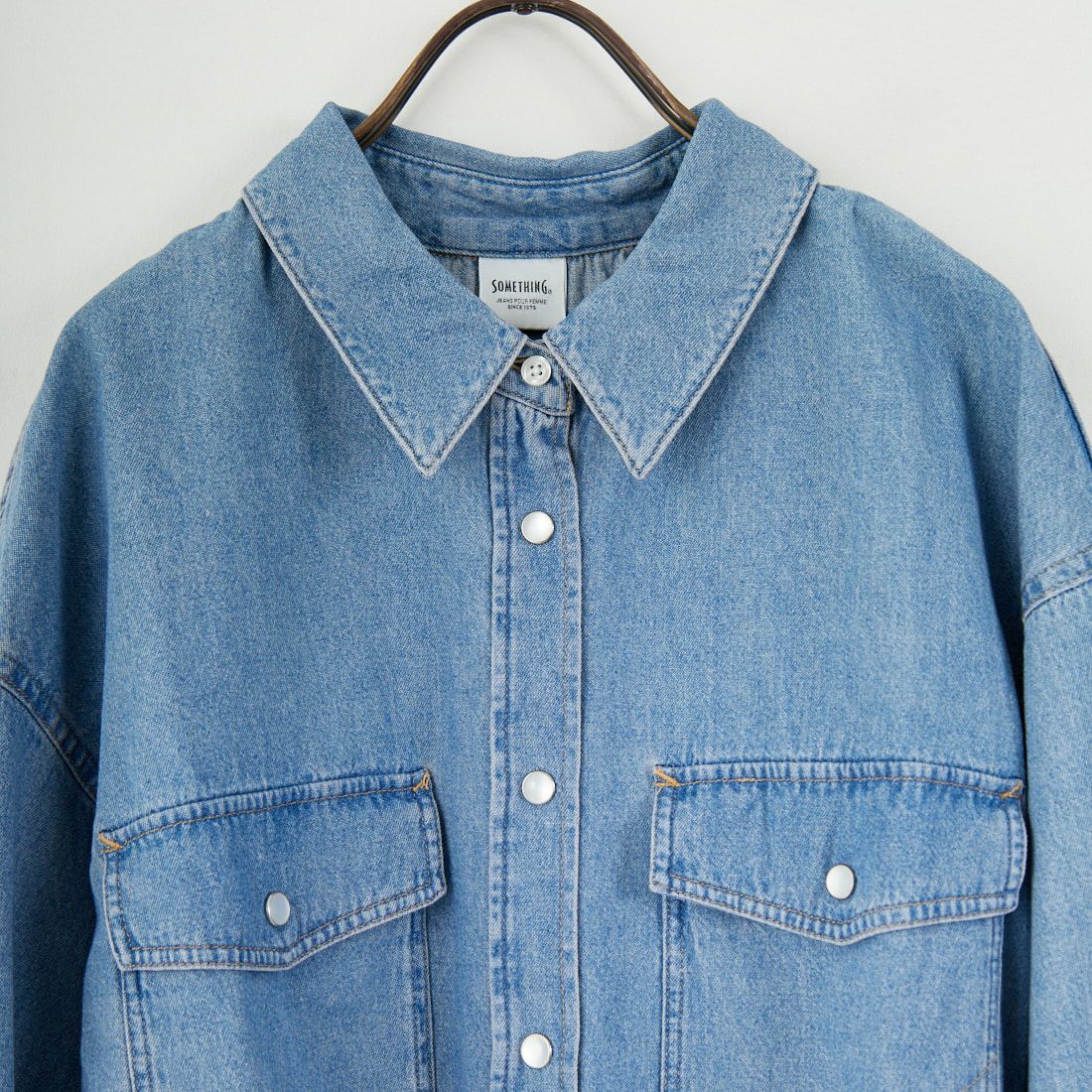 SOMETHING [サムシング] ビッグデニムシャツ [ST224] 198 M.BLUE