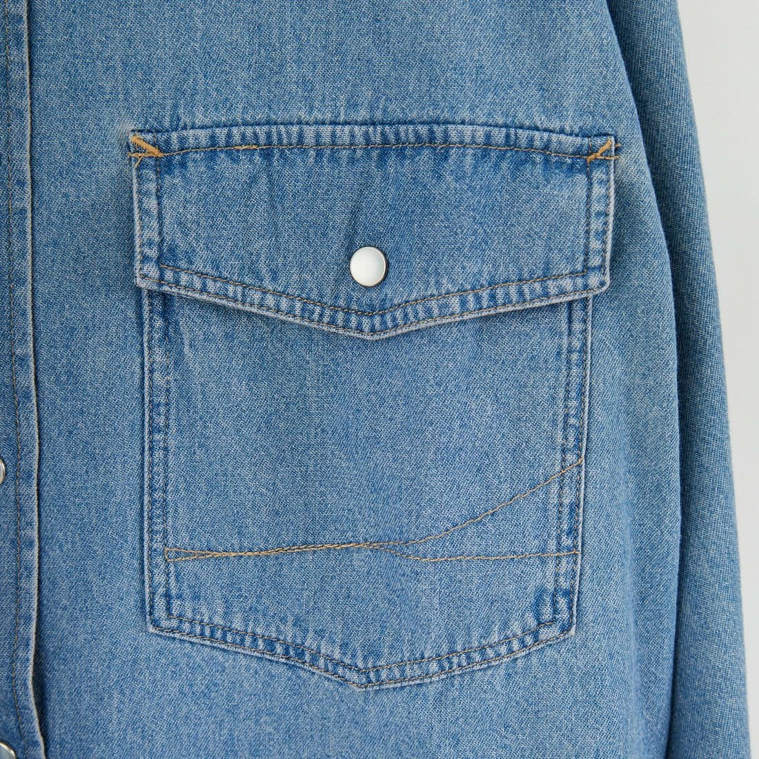 SOMETHING [サムシング] ビッグデニムシャツ [ST224] 198 M.BLUE