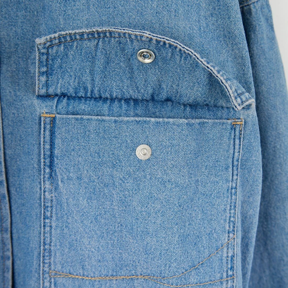 SOMETHING [サムシング] ビッグデニムシャツ [ST224] 198 M.BLUE