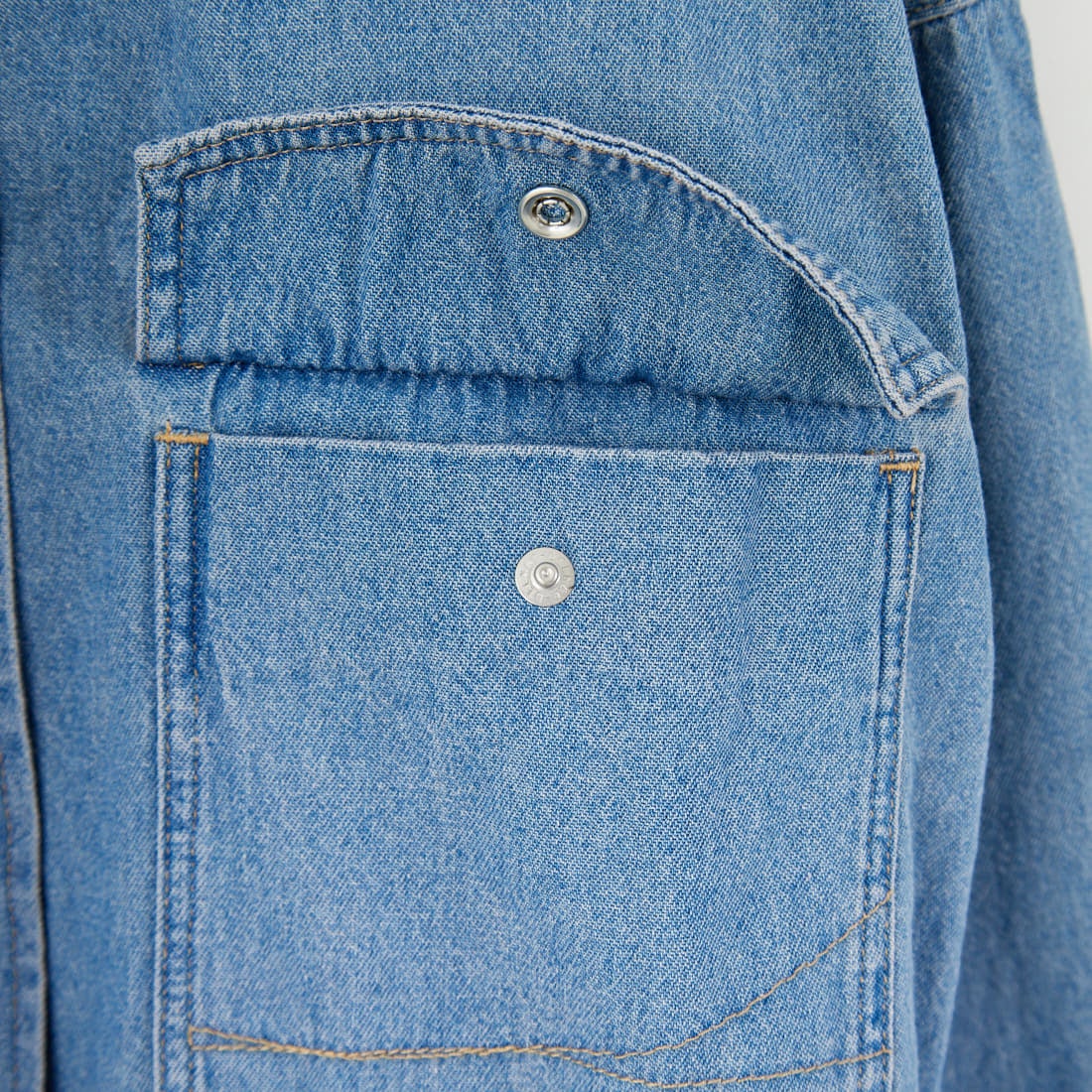 SOMETHING [サムシング] ビッグデニムシャツ [ST224] 198 M.BLUE