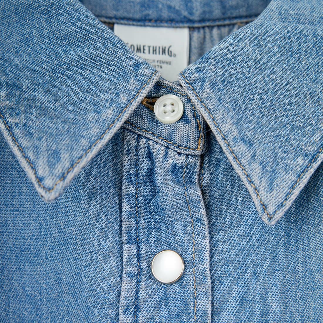 SOMETHING [サムシング] ビッグデニムシャツ [ST224] 198 M.BLUE
