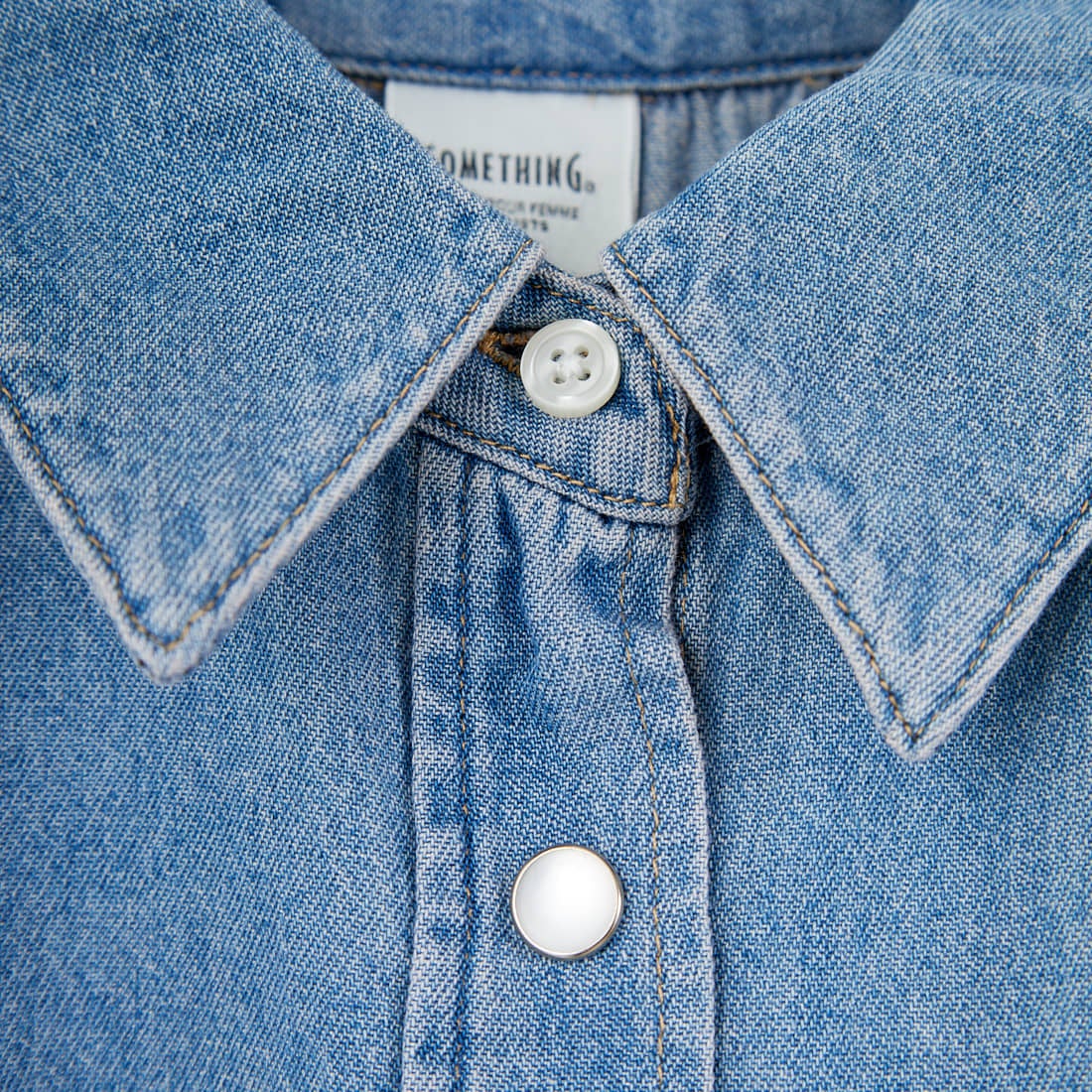 SOMETHING [サムシング] ビッグデニムシャツ [ST224] 198 M.BLUE