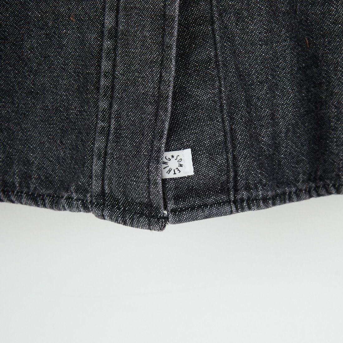 SOMETHING [サムシング] ビッグデニムシャツ [ST224] 183 BLACK