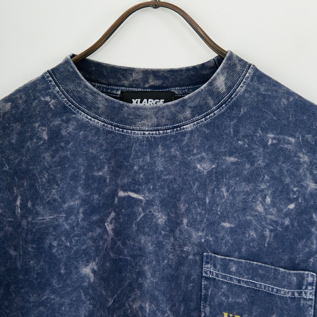 XLARGE [エクストララージ] ケミカルウォッシュ ロングスリーブポケットTシャツ [101253011019] NAVY
