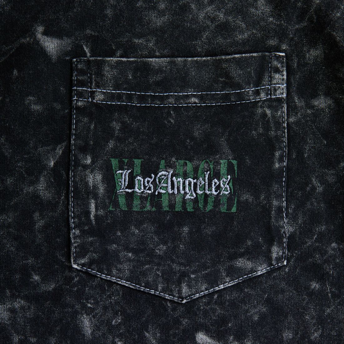 XLARGE [エクストララージ] ケミカルウォッシュ ロングスリーブポケットTシャツ [101253011019] BLACK