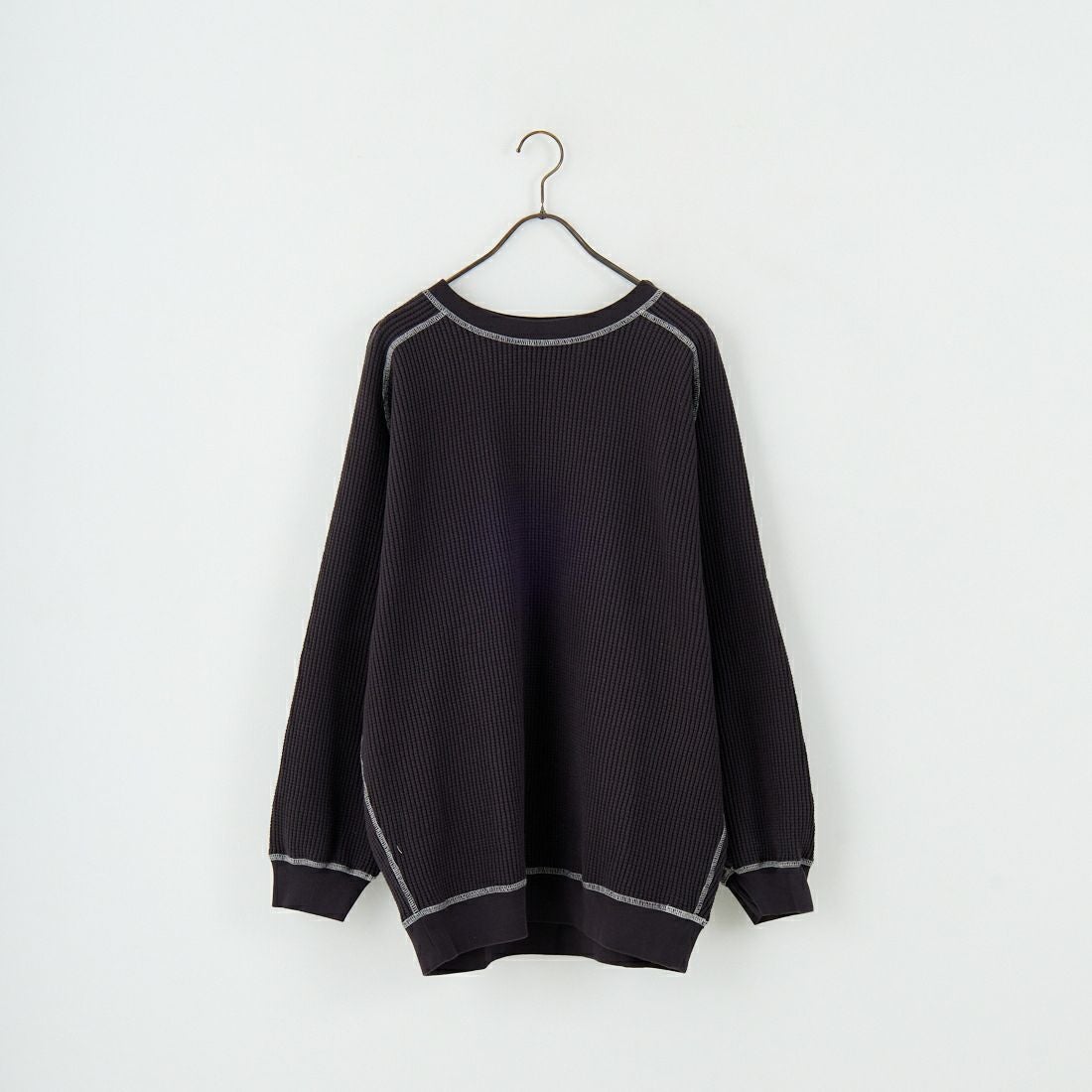 iori [イオリ] ビッグワッフルロングスリーブスウェット [IORI86] CHARCOAL