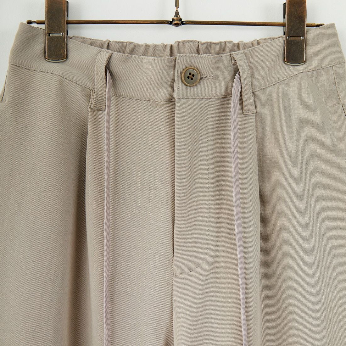 Noir Fabrik [ヌワールファブリック] ウエストドロー付カーブイージーパンツ [IN17-PT-5] KHK BEIGE