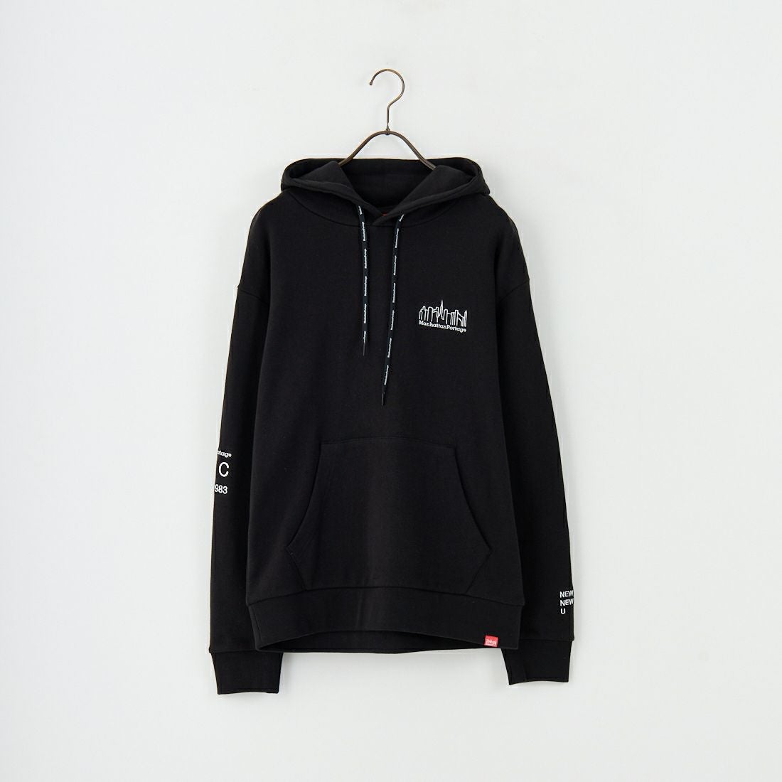 MANHATTAN PORTAGE [マンハッタンポーテージ] ロゴ刺繍スウェットフーディ [MP-M599] 09 BLACK