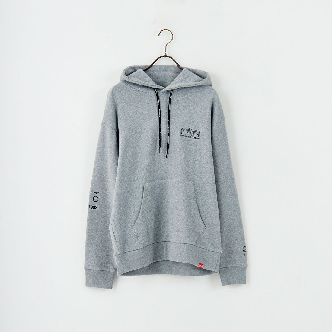MANHATTAN PORTAGE [マンハッタンポーテージ] ロゴ刺繍スウェットフーディ [MP-M599] 04 H.GRAY